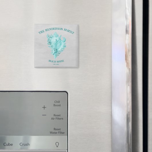 Blauwgroen Conch Shell Magnet Magneet (Insitu (Koelkast))