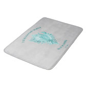 Blauwgroen container Shell Bath Mat (Gekanteld)