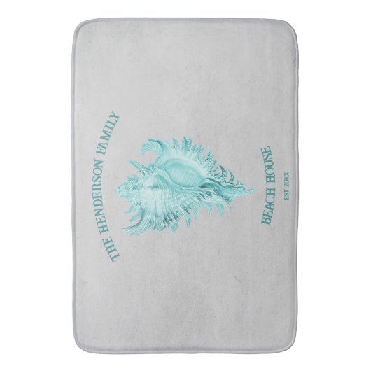 Blauwgroen container Shell Bath Mat (Voorkant Verticaal)