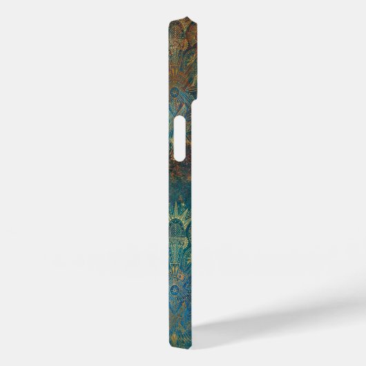 Blauwgroen Cooper Patina Case-Mate iPhone Case (Achterkant / Rechts)