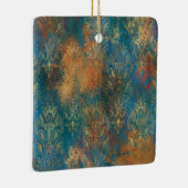 Blauwgroen Cooper Patina Keramisch Ornament (Rechts)