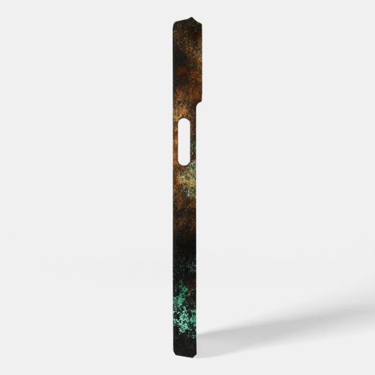 Blauwgroen Cooper Patina Metallic Case-Mate iPhone Case (Achterkant / Rechts)