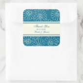 Blauwgroen crème dank u bruiloft gunst Labels (Tas)