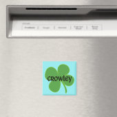 Blauwgroen Crowley Magnet met Shamrock Magneet (Insitu (Vaatwasser))