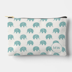 Blauwgroen Cute Elephant Patroon Etui