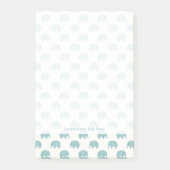 Blauwgroen Cute Elephant Patroon Post-it® Notes (Voorkant)