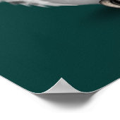 Blauwgroen dag van de dode suikerschedel poster (Hoek)