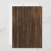 Blauwgroen Daisy Barn Wood Wedding Invitations Kaart (Achterkant)