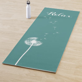 Blauwgroen Dandelion Yoga Mat