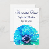 Blauwgroen datum - sla de datum op save the date (Voorkant / Achterkant)