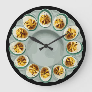 Blauwgroen Deviled Eggs  Dish Keuken Decor Grote Klok