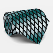 Blauwgroen Diamond Ombre Stropdas (Opgerold)