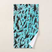 Blauwgroen Dierenprint Abstract Bad Handdoek (Handdoek)