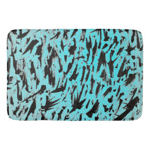 Blauwgroen Dierenprint Abstract Badmat