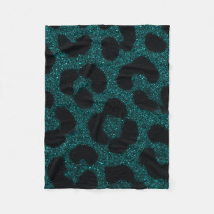 blauwgroen dierenprintdeken fleece deken