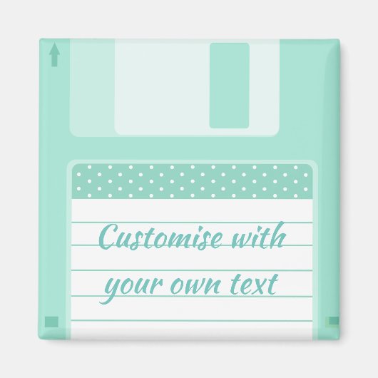 Blauwgroen diskettestation configureren voor eigen magneet (Voorkant)