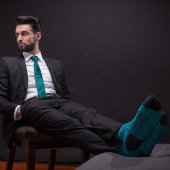 Blauwgroen dokters, zorgverleners Doodle Stropdas