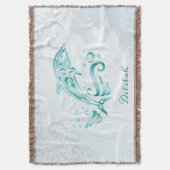 Blauwgroen dolfijnproever op maat deken (Voorkant Verticaal)