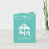 Blauwgroen Dominicaanse Republiek Verjaardagspaspo (Voorkant)