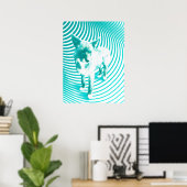 blauwgroen doodsangst poster (Thuiskantoor)