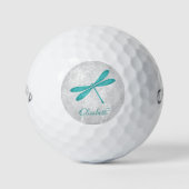 Blauwgroen Dragonfly - Aangepaste Golf Balls Golfballen (Voorkant)
