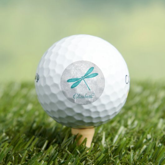 Blauwgroen Dragonfly - Aangepaste Golf Balls Golfballen (Insitu Shirt)