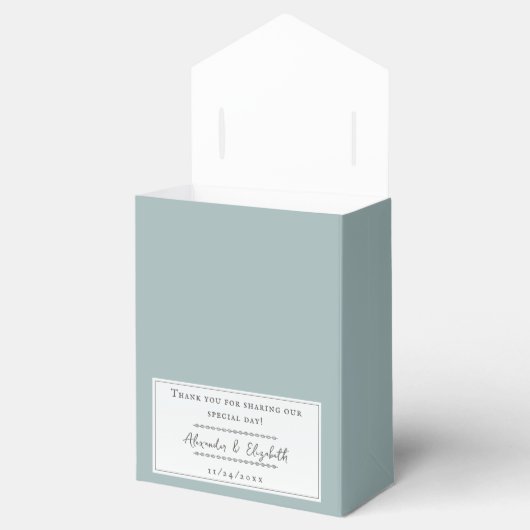 Blauwgroen dragonfly bruiloft bedankdoosjes (Geopend)