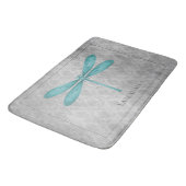 Blauwgroen Dragonfly Damask Badmat (Gekanteld)
