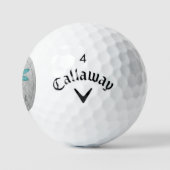 Blauwgroen Dragonfly Damask Golfballen (Logo)