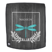 Blauwgroen Dragonfly Rustic - Aangepaste rugzak Rugtassen (Verwijderbaar gezicht)