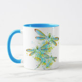 Blauwgroen Dragonfly-spier Mok (Links)