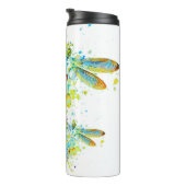 Blauwgroen Dragonfly-spier Thermosbeker (Geroteerd rechts)