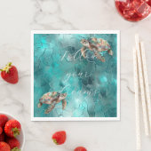 Blauwgroen Dream Zee Schildpadden Servet (Insitu)