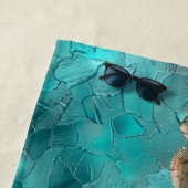 Blauwgroen Dream Zee Schildpadden Strandlaken (In situ)