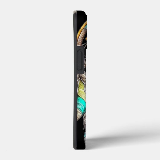 Blauwgroen Dreamcatcher Mystical Boho Feathers en Case-Mate iPhone Case (Achterkant / Rechts)