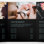 Blauwgroen drieledige brochure met glitter drieluik kaart (Binnenkant midden)