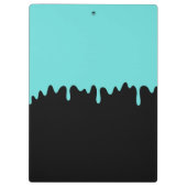 Blauwgroen druipend slijm klembord (Achterkant)