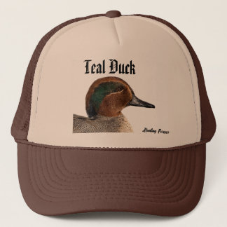Blauwgroen eendenpet trucker pet