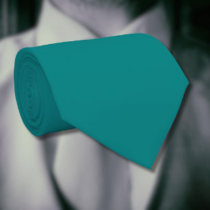 Blauwgroen effen kleur Klassiek Elegant Stropdas