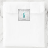 Blauwgroen Elegant Peacock Book Sticker (Tas)