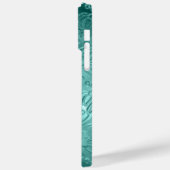BLAUWGROEN EMBOSSED METALLIC LOOK ORNAMATION Case-Mate iPhone CASE (Achterkant / Links)