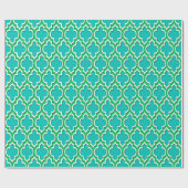 Blauwgroen Emerald Green Wht XL Moroccan #4DS Cadeaupapier (Vlak)