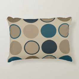 Blauwgroen en aanraakcirkels accent kussen