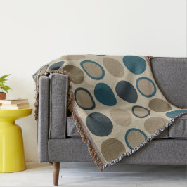 Blauwgroen en aanraakcirkels deken