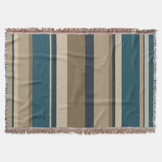 Blauwgroen en aanraakcirkels deken (Voorkant)