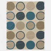 Blauwgroen en aanraakcirkels fleece deken (Voorkant)