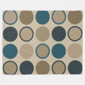 Blauwgroen en aanraakcirkels fleece deken (Voorkant (Horizontaal))