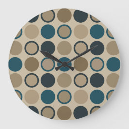 Blauwgroen en aanraakcirkels grote klok