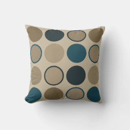 Blauwgroen en aanraakcirkels kussen