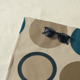 Blauwgroen en aanraakcirkels strandlaken